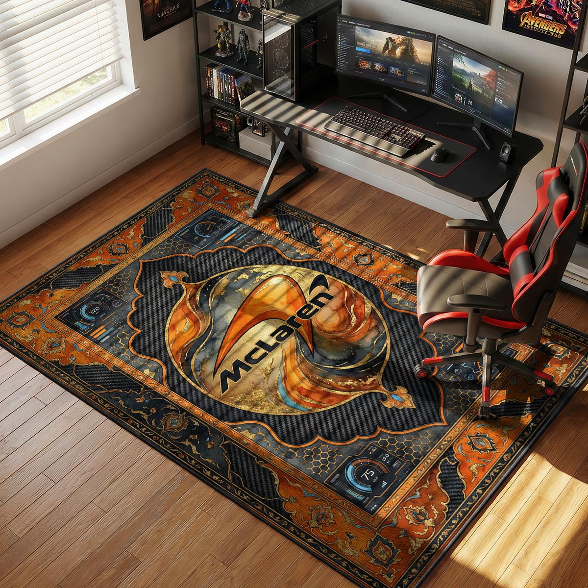 McLaren Carbon Fiber Motorsport rug — main product view