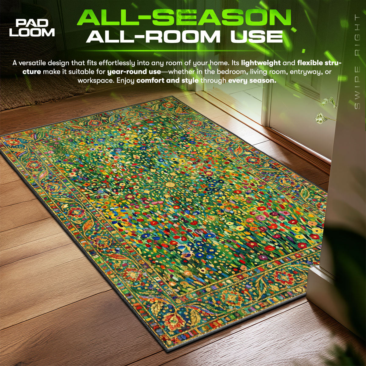 Detailed close-up of Meadow rug pattern