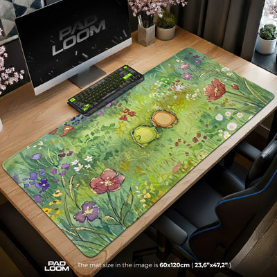 Meadow Frog Friends Mouse Pad - Kawaii Desk Mat