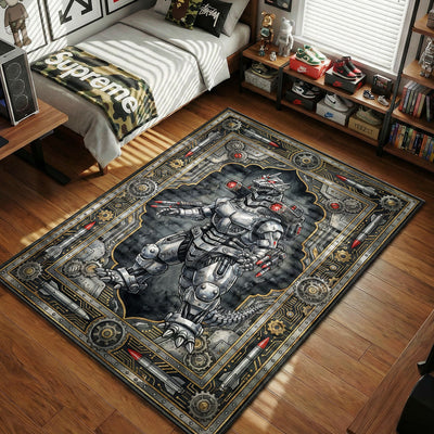 Mechagodzilla Industrial Tapestry Rug - Kaiju Room Mat