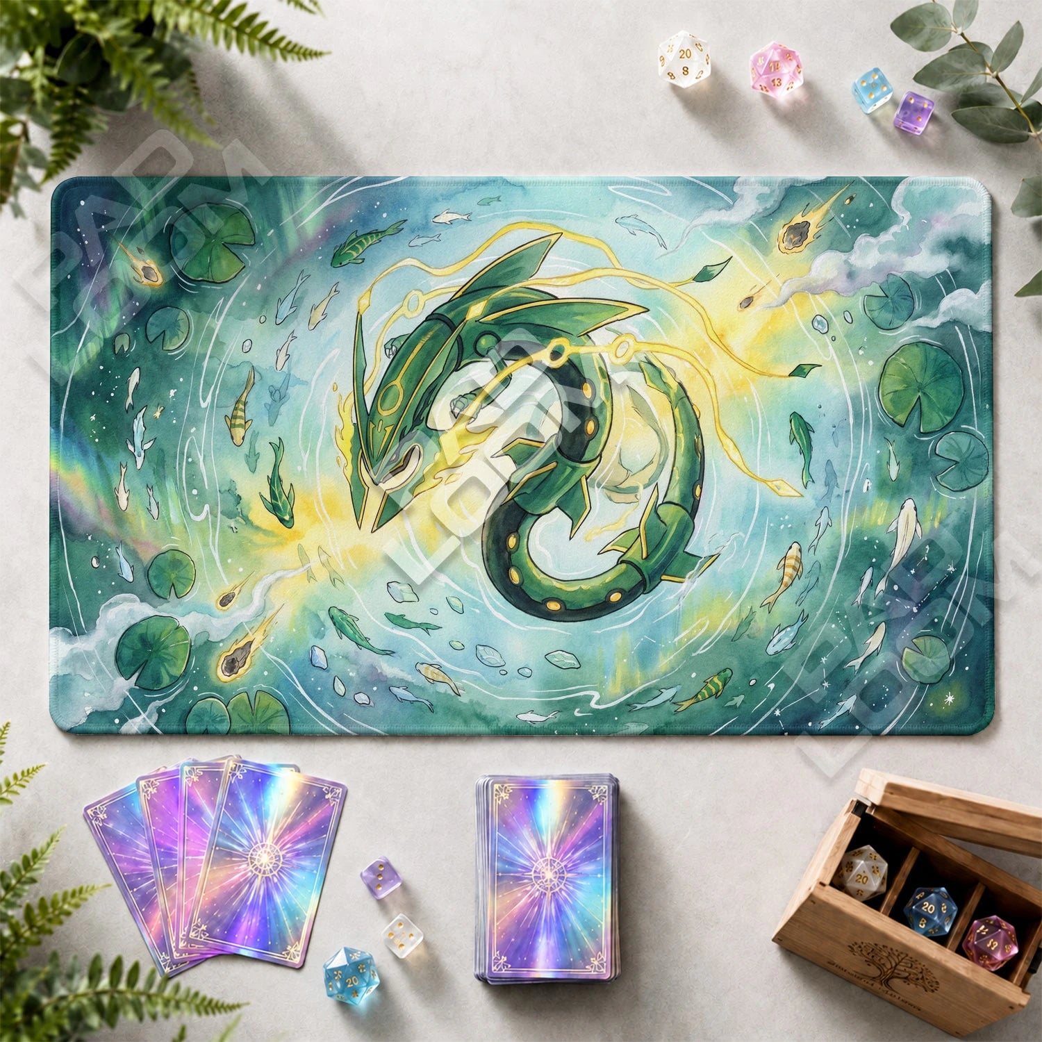 Mega Rayquaza Playmat - Pokemon TCG Mat - view 2