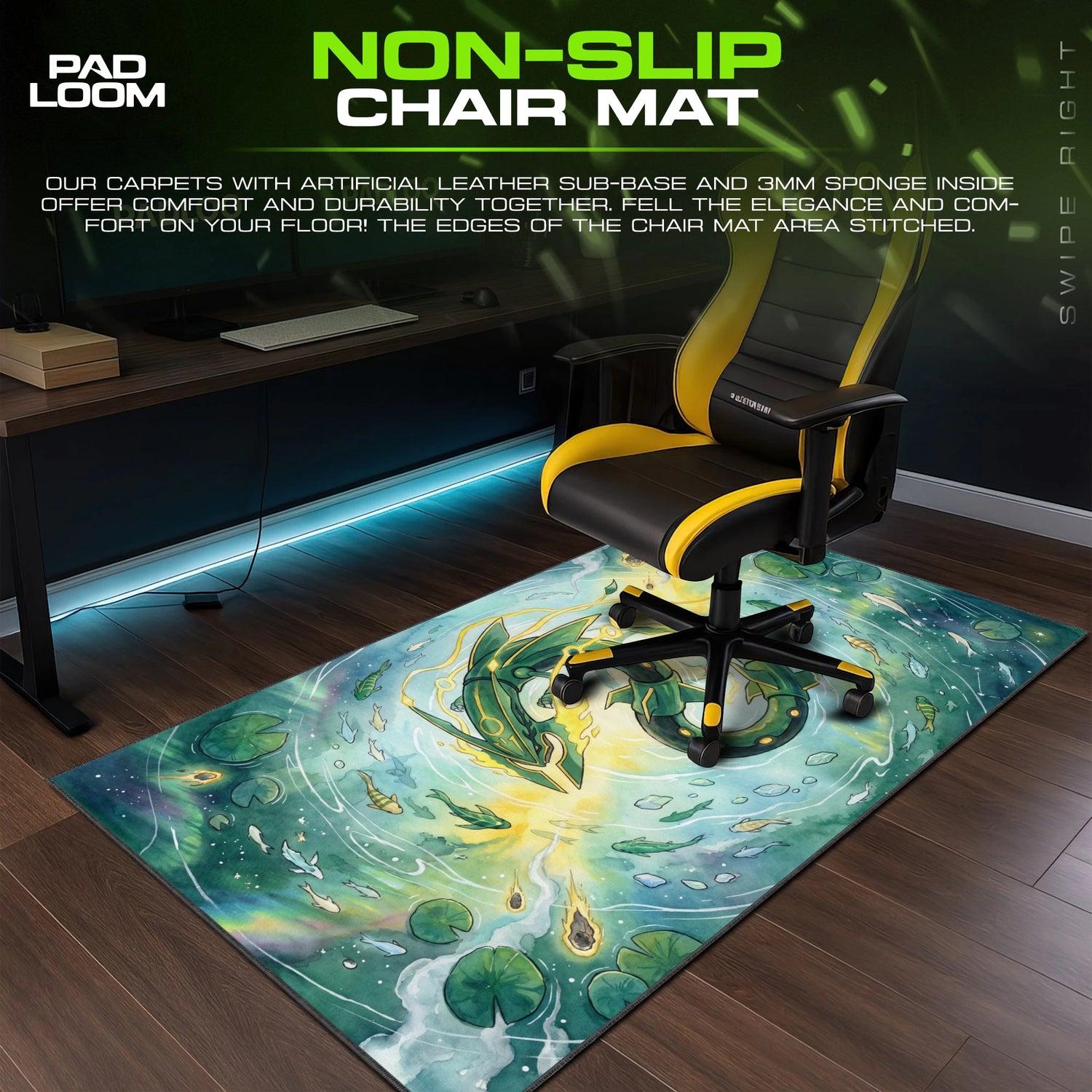 Mega Rayquaza Skyfall Mouse Pad - Pokemon Desk Mat