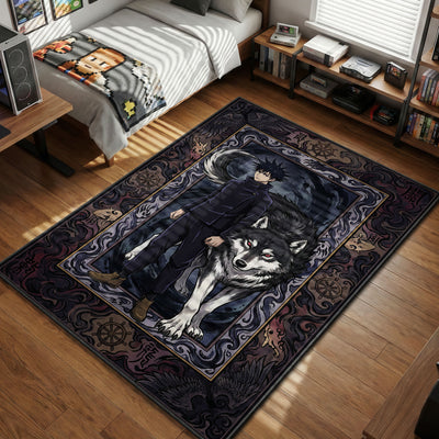 Megumi Fushiguro Divine Dog Rug - Jujutsu Kaisen Chair Mat