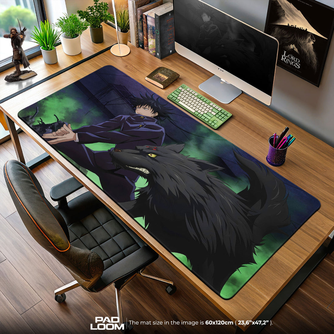 Megumi Fushiguro Mouse Pad - Divine Dog Anime Desk Mat Padloom