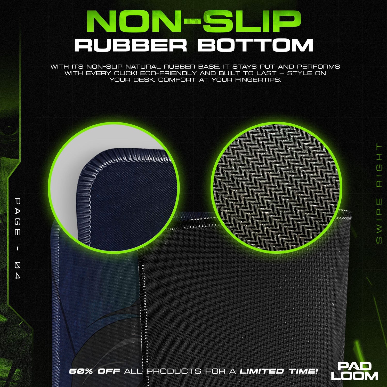 Megumi Fushiguro Mouse Pad - Divine Dog Anime Desk Mat Padloom