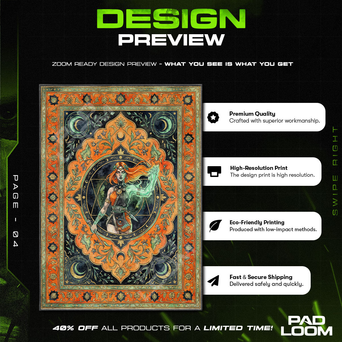 Melinoë Mystic Witch Rug - Hades II Chair Mat