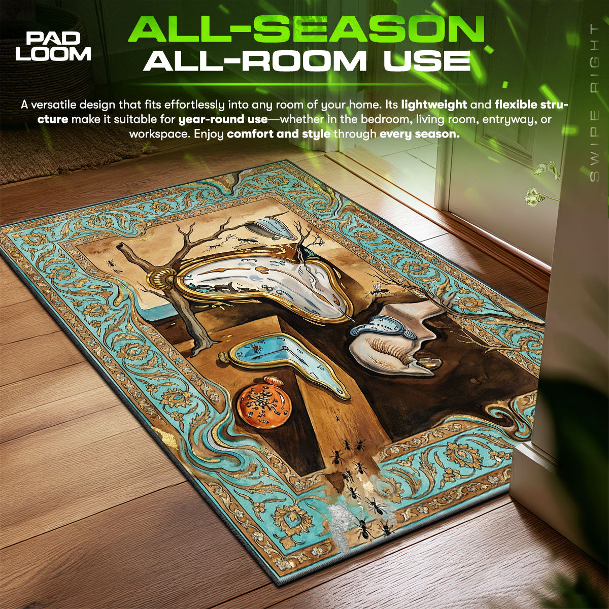 Detailed close-up of Melting rug pattern