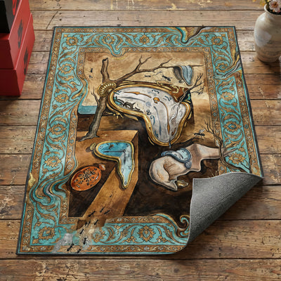 Melting Clocks Rug — Surrealist Dream Area Rug