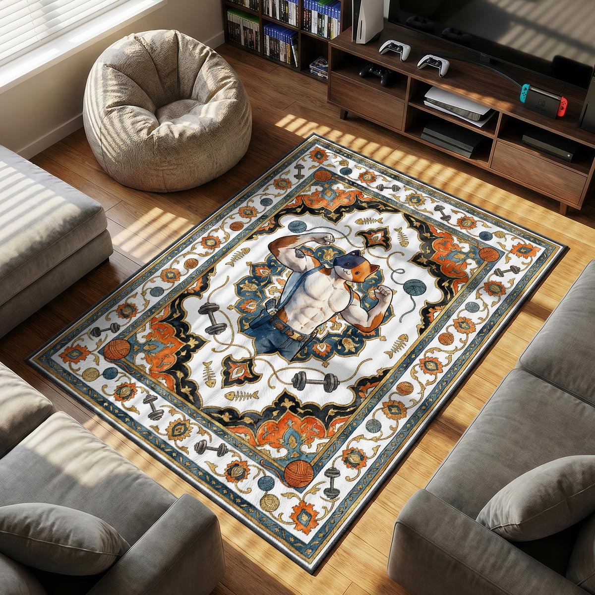 Meowscles Muscle Flex Rug - Fortnite Chair Mat