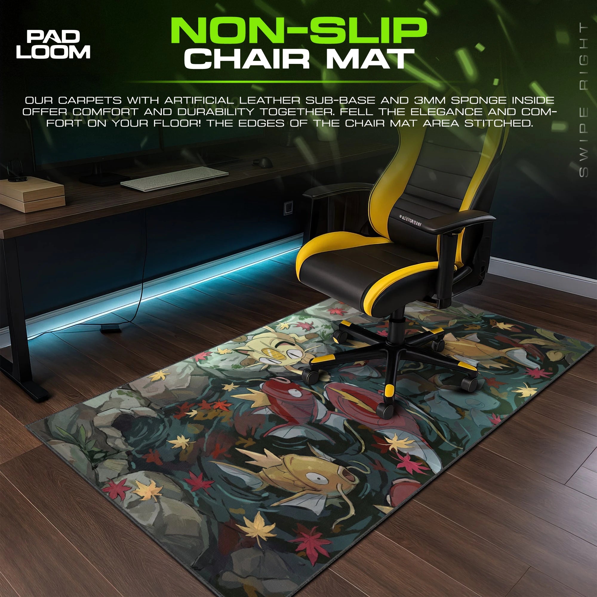 Meowth Autumn Pond Mouse Pad - Pokemon Desk Mat