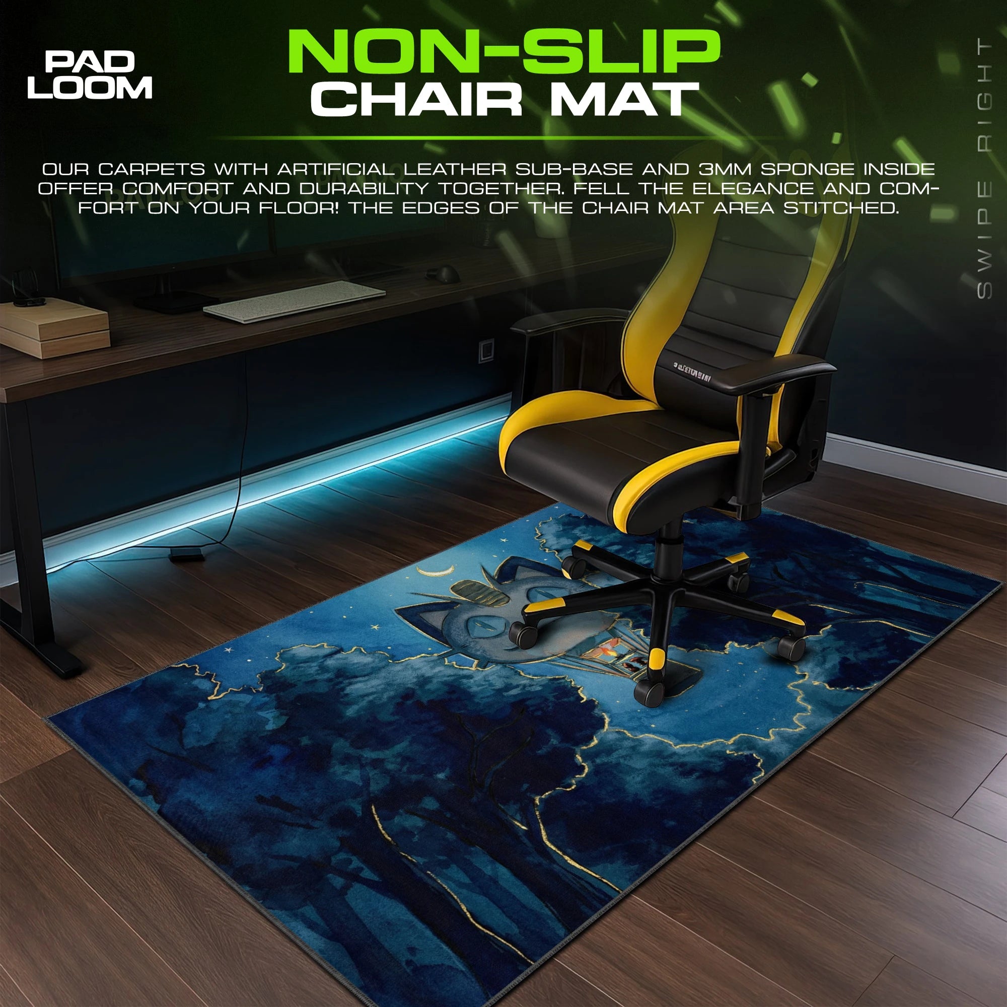 Meowth Balloon Night Mouse Pad - Pokemon Desk Mat
