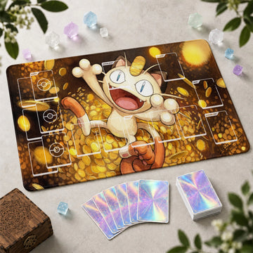 Meowth Gold Playmat - Pokemon TCG Mat