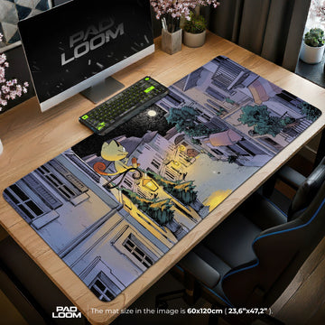 Meowth Moonlit Alley Mouse Pad - Pokemon Desk Mat