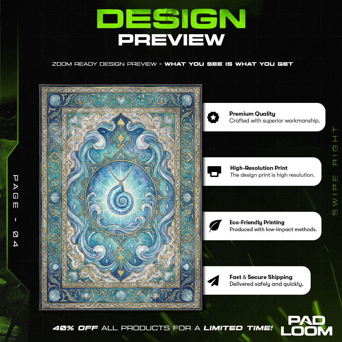 Chair character design printed on rug