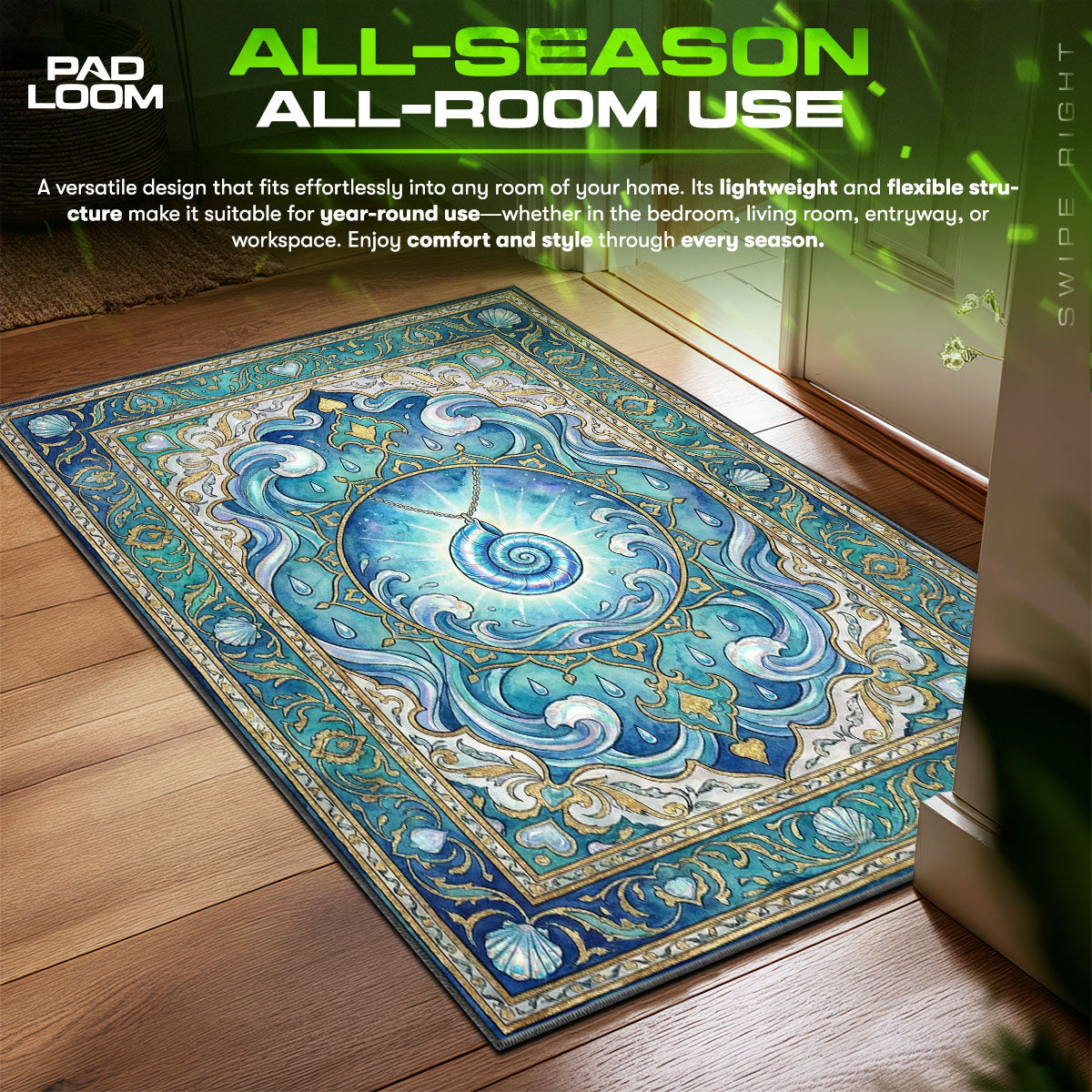 Mermaid Pendant Proposal Stardew Valley Chair fan rug — premium quality print