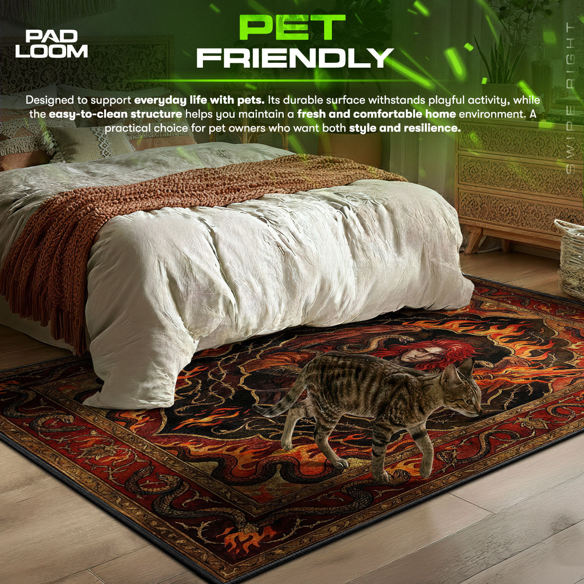 Messmer Impaler Fire Rug - Elden Ring Chair Mat