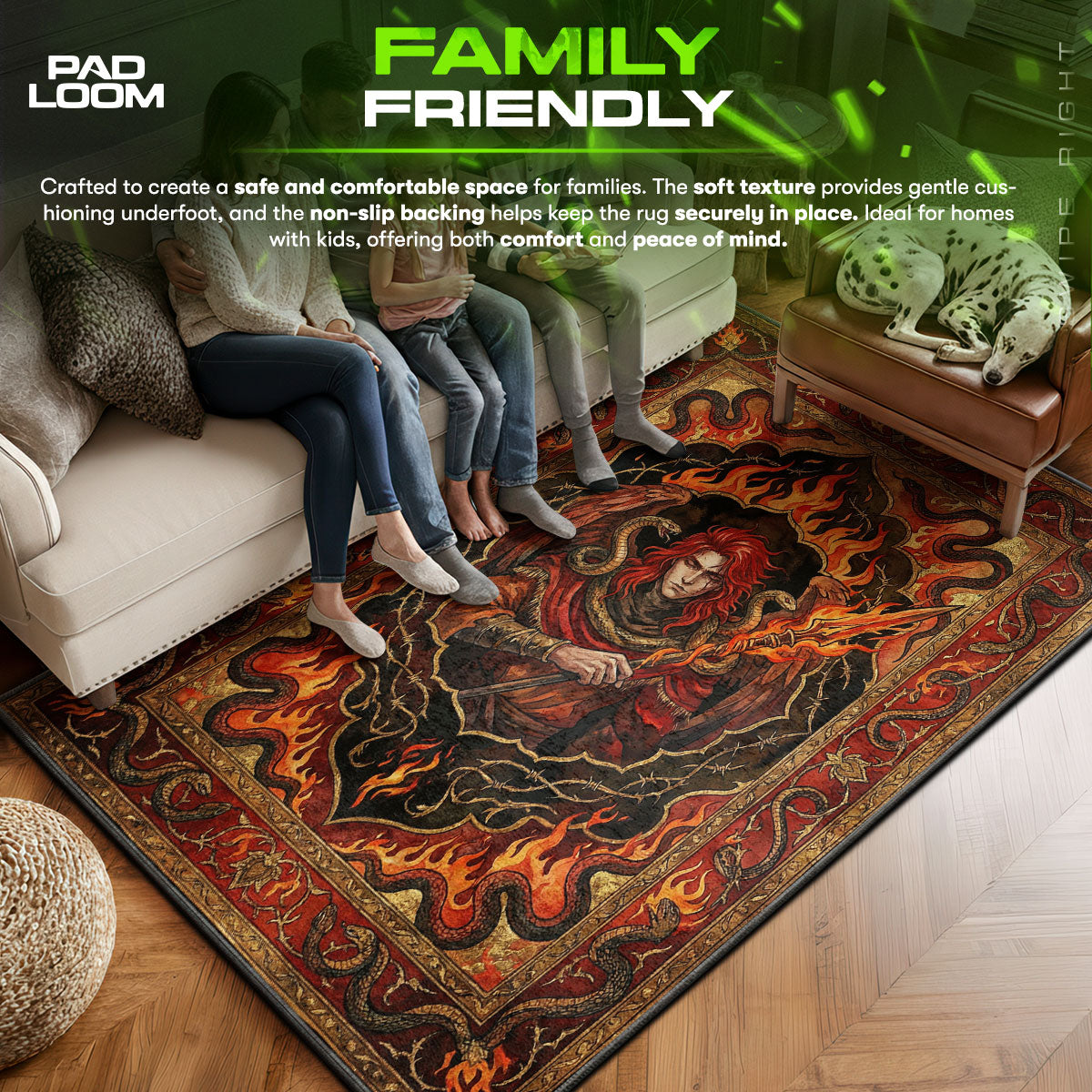 Messmer Impaler Fire Rug - Elden Ring Chair Mat