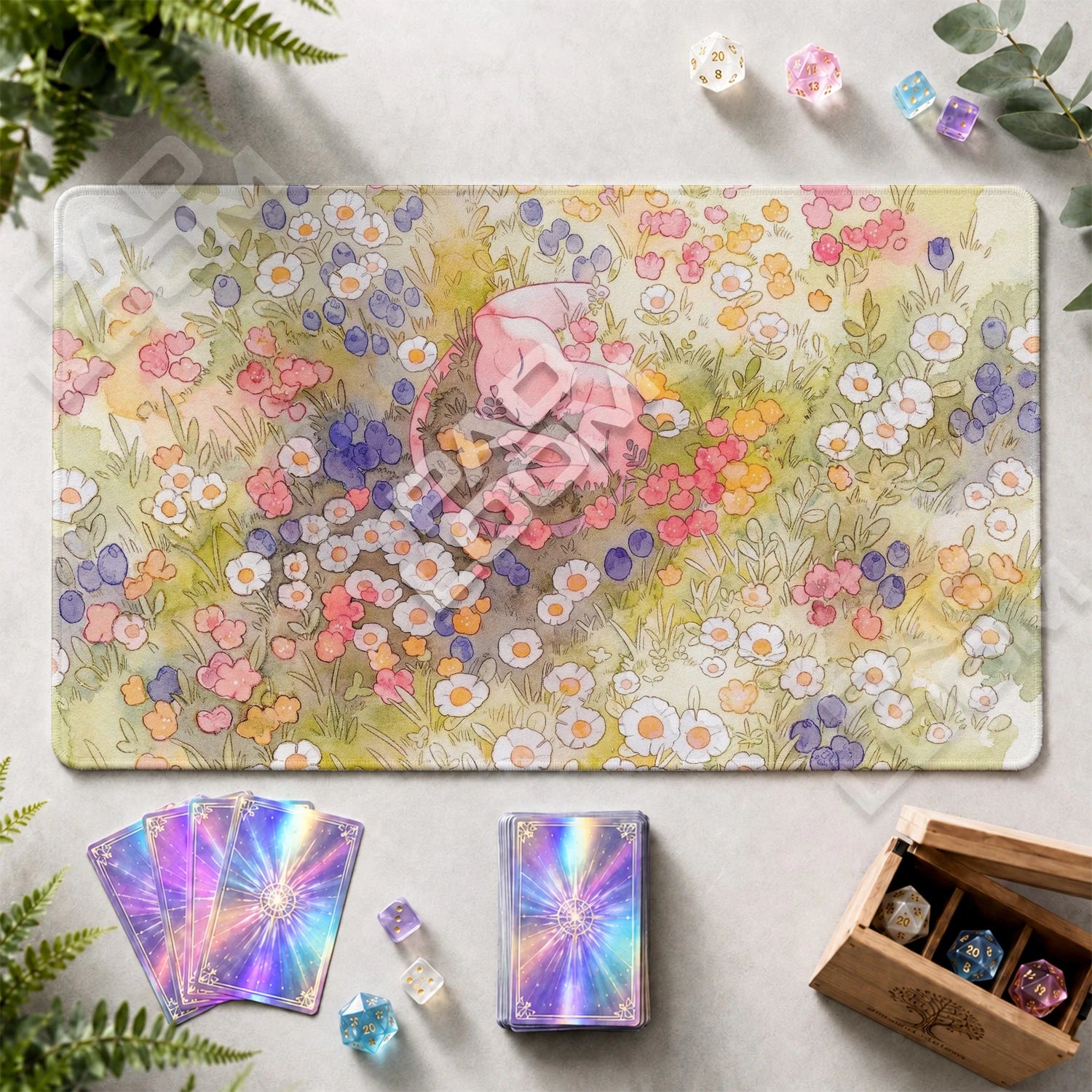 Mew Bloom Playmat - Pokemon TCG Mat - view 2