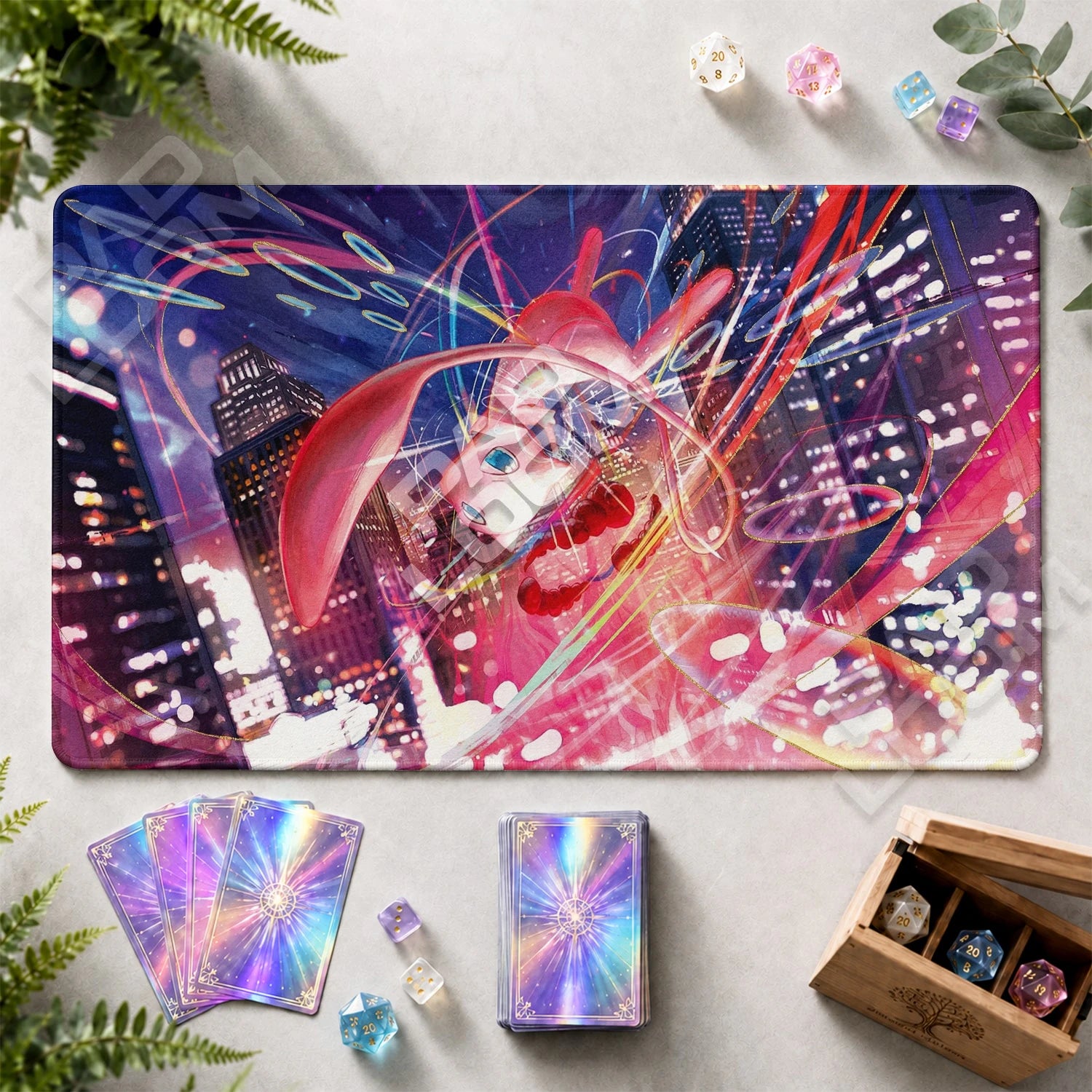 Mew City Playmat - Pokemon TCG Mat - view 2