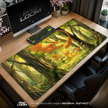 Mew Forest Picnic Mouse Pad - Pokemon Desk Mat