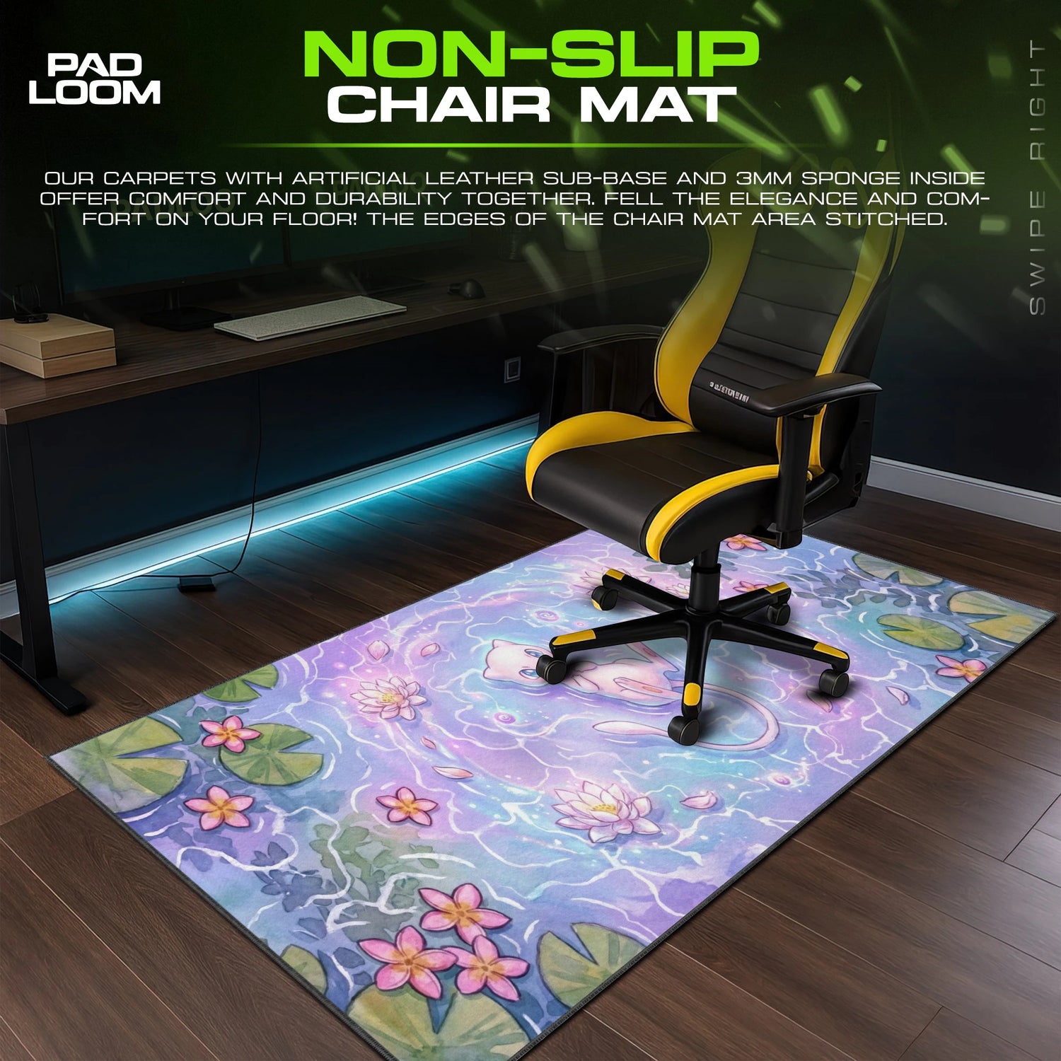 Mew Lotus Dream Pond Mouse Pad - Pokemon Desk Mat