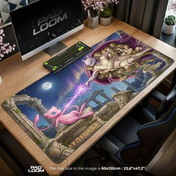 Mew Mewtwo Creation Mouse Pad - Pokemon Desk Mat