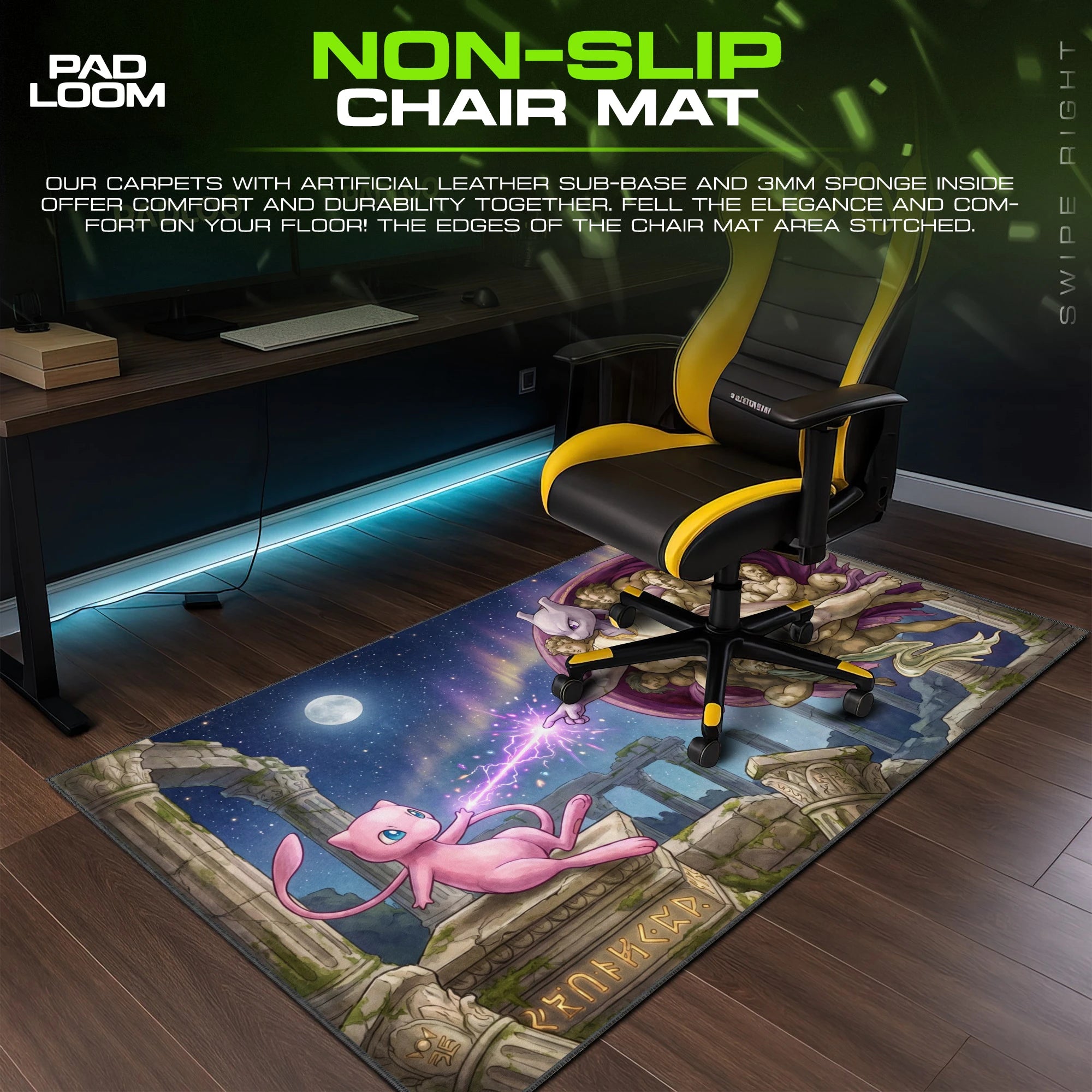 Mew Mewtwo Creation Mouse Pad - Pokemon Desk Mat