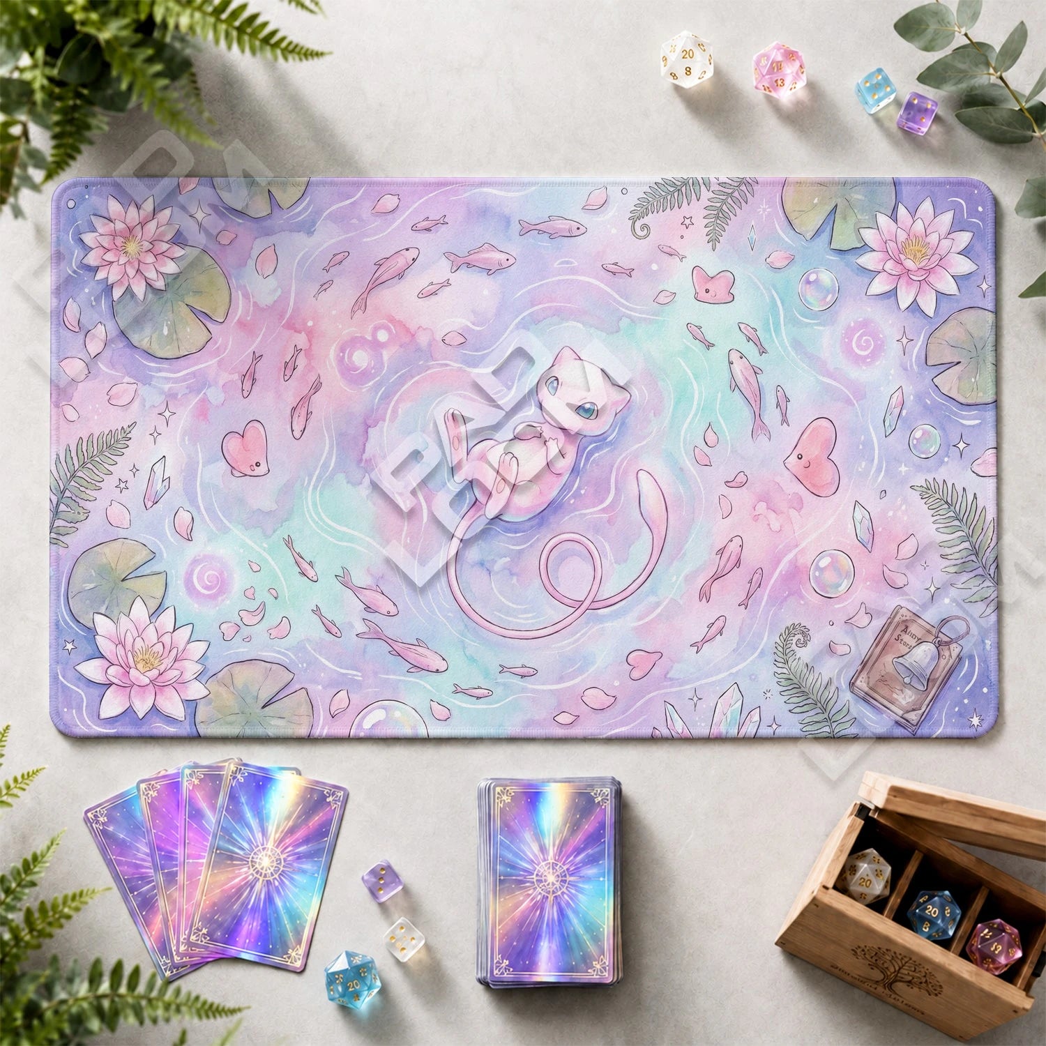 Mew Pond Playmat - Pokemon TCG Mat - view 2