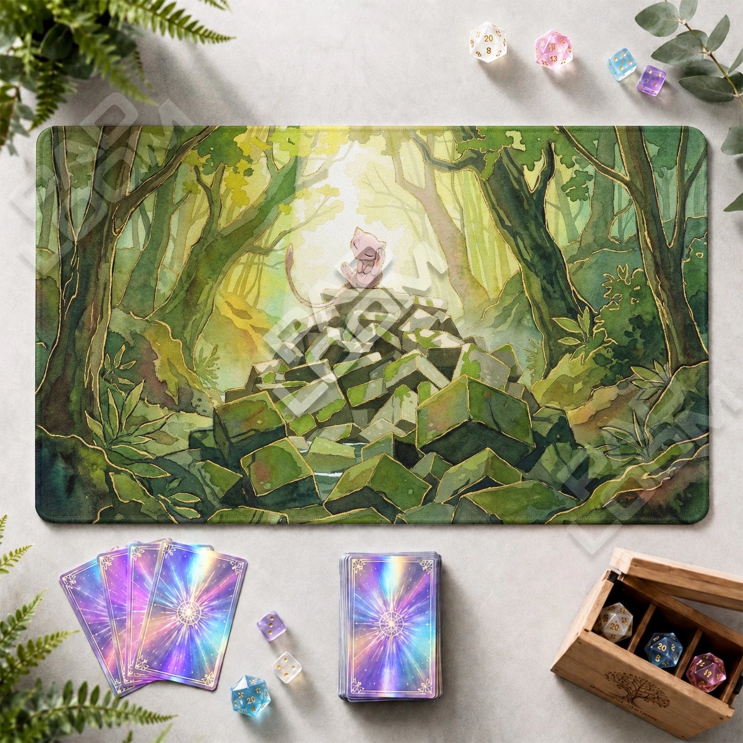 Mew Ruins Playmat - Pokemon TCG Mat - view 2