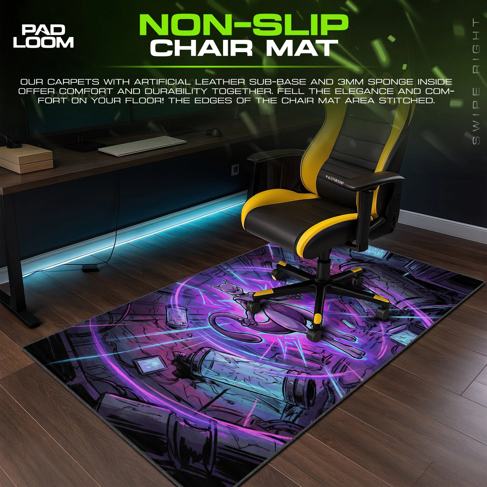 Mewtwo Lab Breakout Mouse Pad - Pokémon Desk Mat