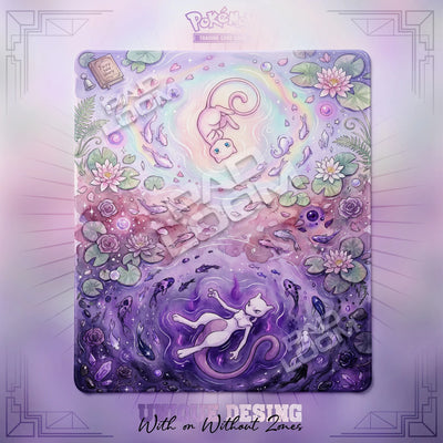 Mewtwo Mew Spielmatte - 2-Spieler Pokémon TCG-Matte