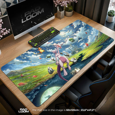 Mewtwo Mew Himmelsduell Mauspad - Pokémon Schreibtischunterlage