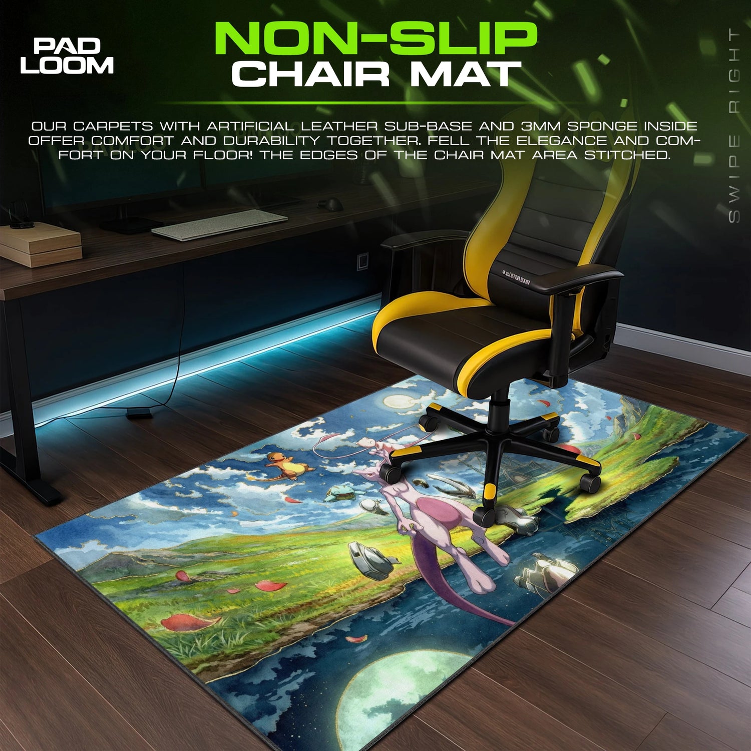 Mewtwo Mew Sky Duel Mouse Pad - Pokemon Desk Mat
