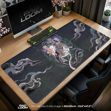 Mewtwo Moonlit Ink Mouse Pad - Pokemon Desk Mat