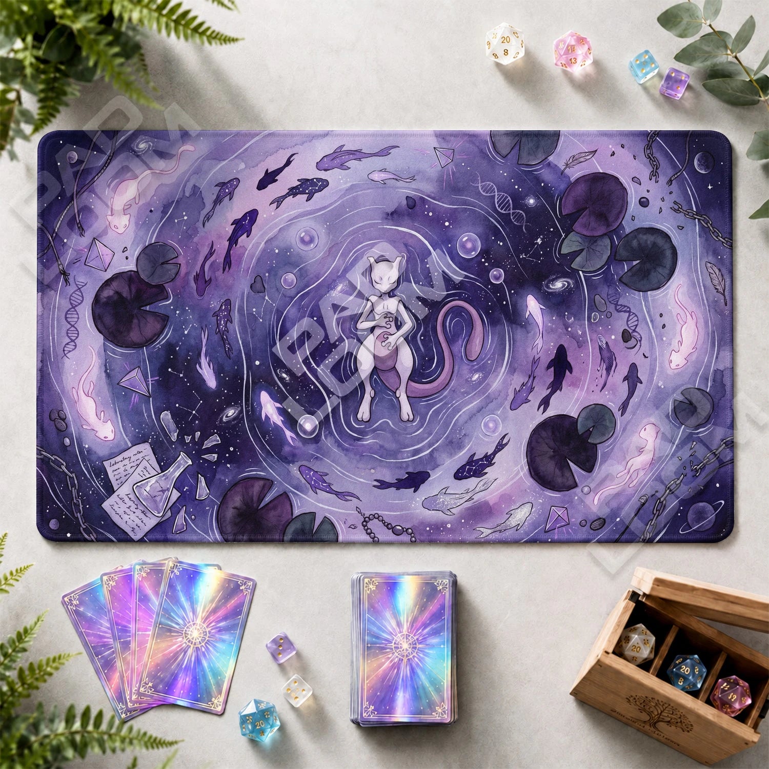 Mewtwo Pond Playmat - Pokemon TCG Mat - view 2