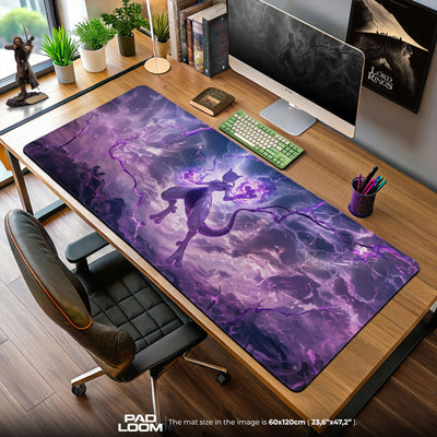 Mewtwo Psychic Storm Mouse Pad, Pokémon Gaming Desk Mat