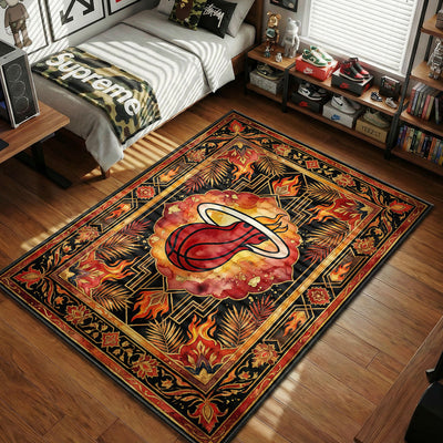 Miami Heat Flame Rug - Hypebeast Floor Mat