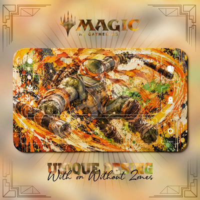 Michelangelo Blaze TMNT Playmat - MTG Magic Mat