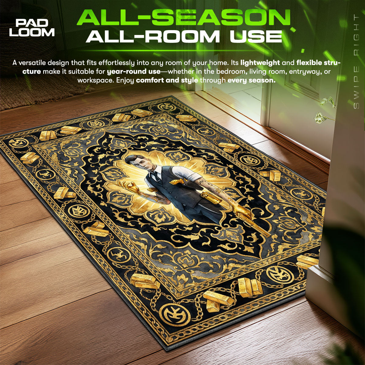 Midas Golden Touch Rug - Fortnite Chair Mat