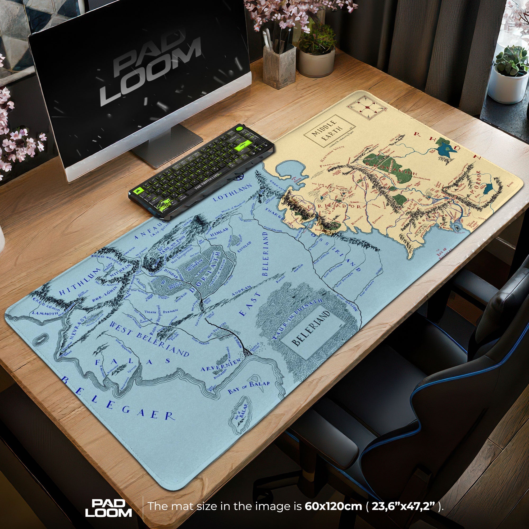 Middle-earth Map Mouse Pad - LOTR Fantasy Gaming Mouse Pad Padloom