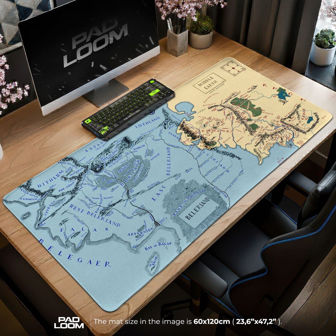 Middle-earth Map Mouse Pad - LOTR Fantasy Gaming Mouse Pad Padloom