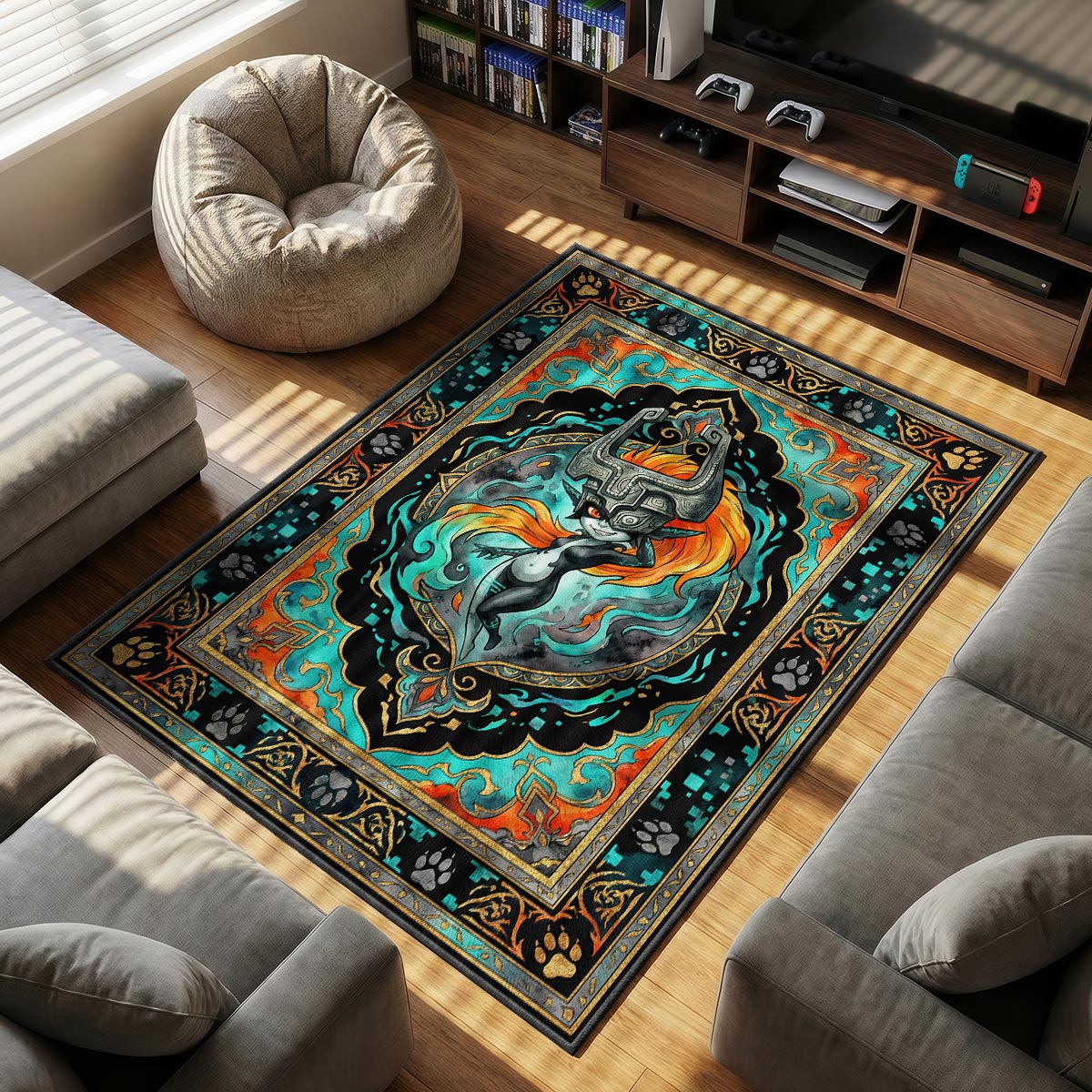 Midna Twilight Realm Rug - Zelda Chair Mat