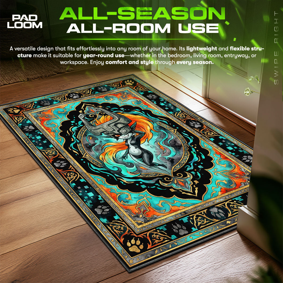 Midna Twilight Realm Rug - Zelda Chair Mat