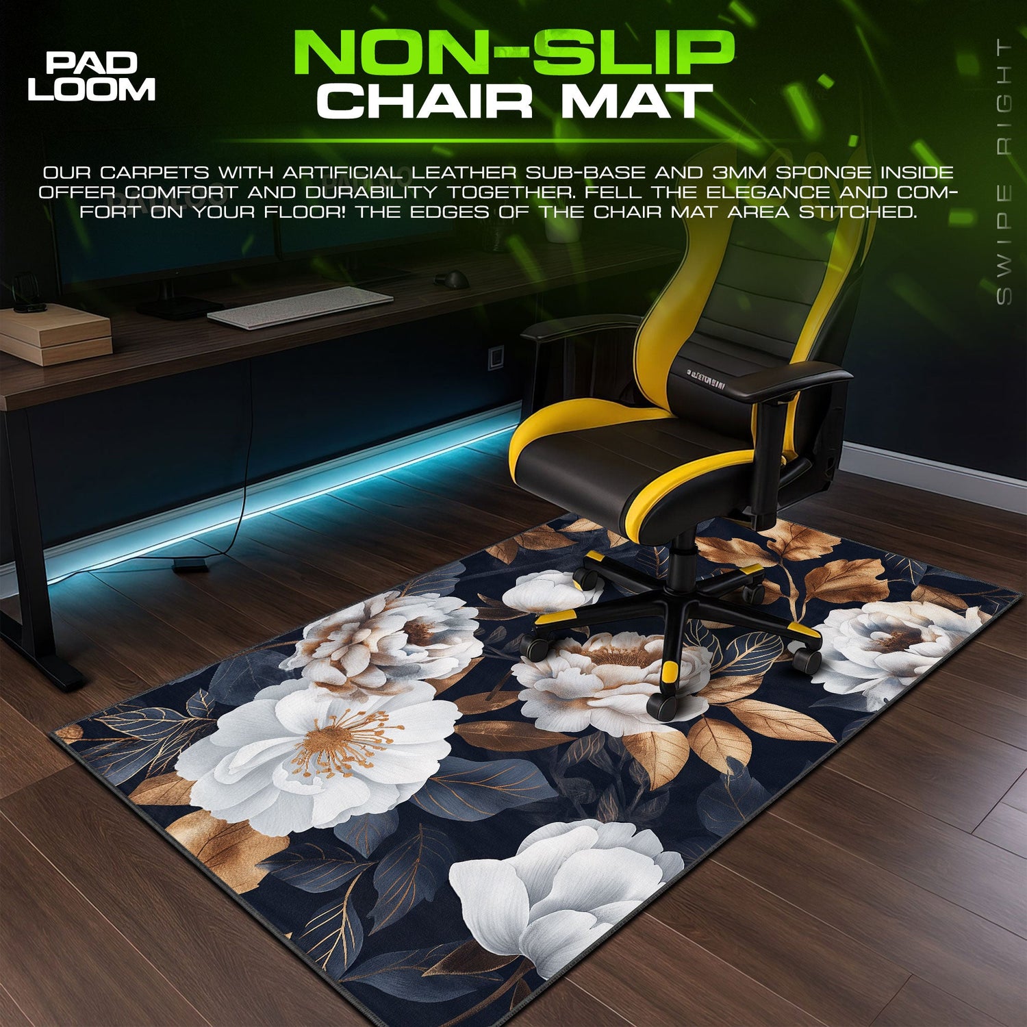 Regal Garden Mouse Pad - Vintage Estate Desk Mat Padloom