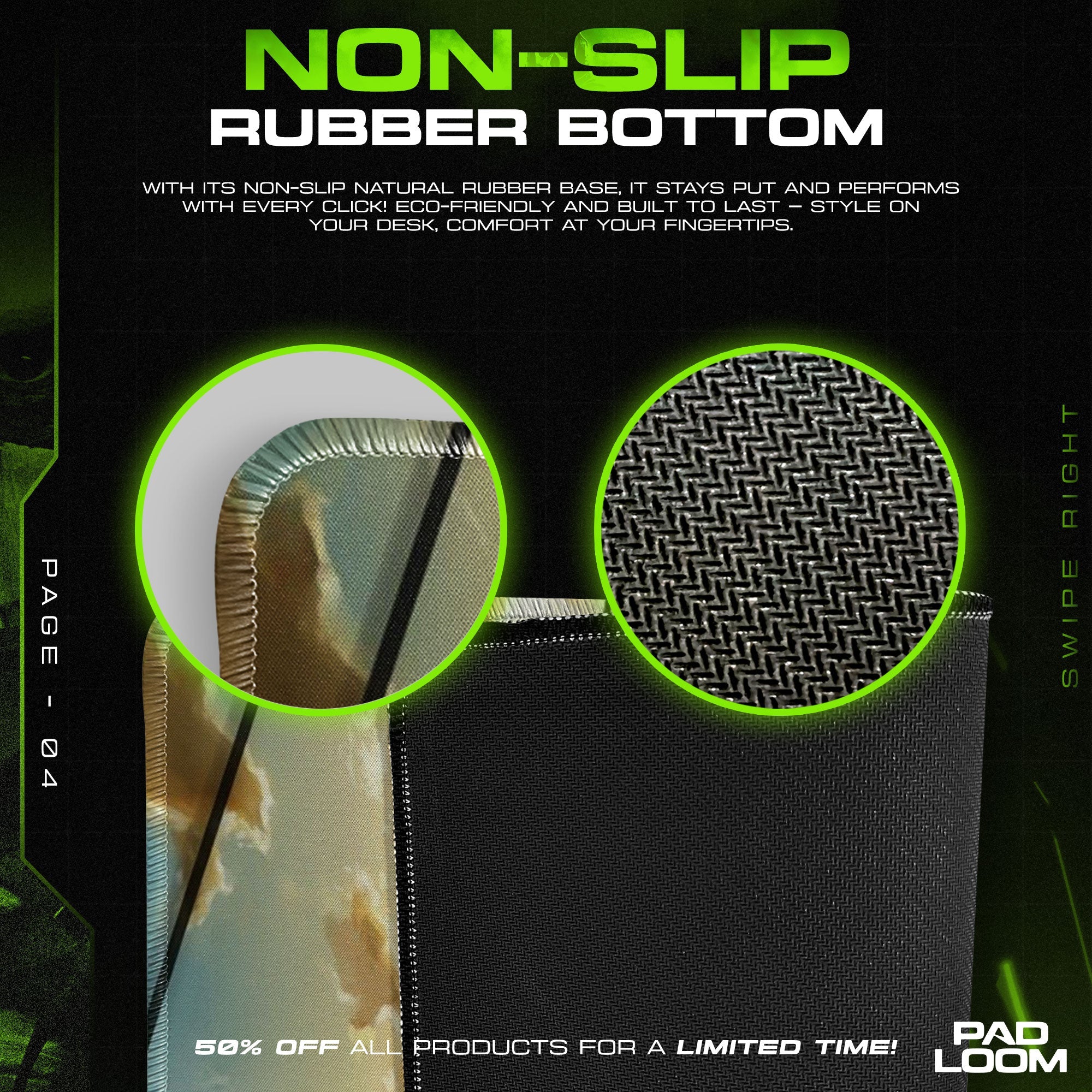 Mikasa Ackerman Mouse Pad - Wall Assault Anime Desk Mat Padloom