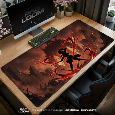 Mikasa Crimson Blades Mouse Pad - AOT Desk Mat