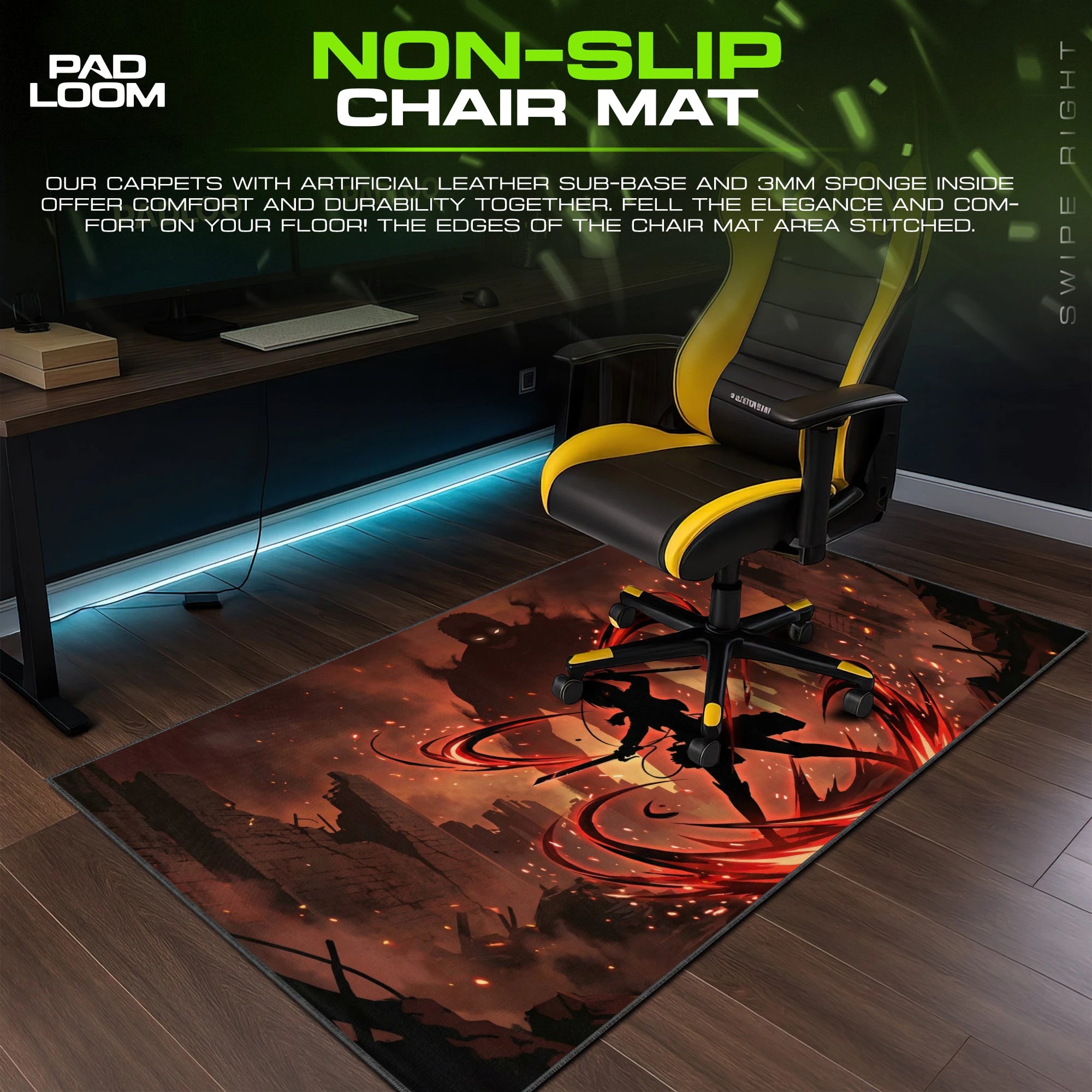 Mikasa Crimson Blades Mouse Pad - AOT Desk Mat