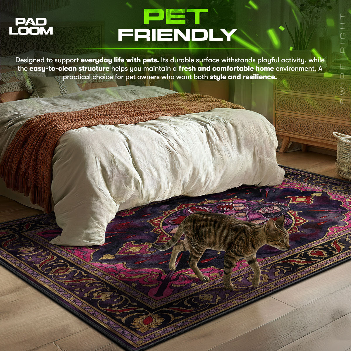 Mileena Sai Porträtteppich - Mortal Kombat Stuhlunterlage