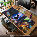 Miles Morales Night Swing Mouse Pad, Spider-Verse City Gaming Desk Mat Padloom