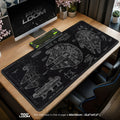 Millennium Falcon Blueprint Mouse Pad – gaming desk mat by Padloom
